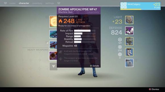 命运destiny23级紫重机枪使用心得